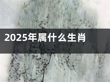 2025年属什么生肖