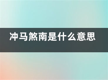 冲马煞南是什么意思