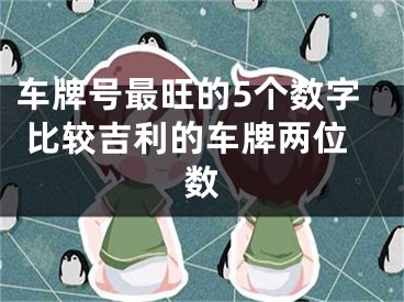 车牌号最旺的5个数字 比较吉利的车牌两位数