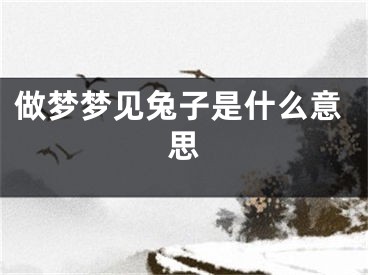 做梦梦见兔子是什么意思