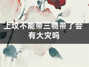 上坟不能带三物带了会有大灾吗