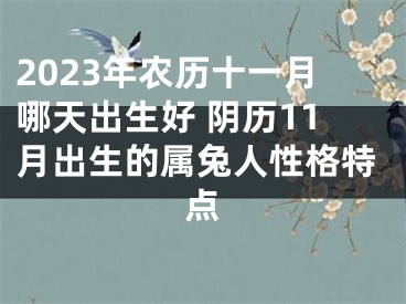 2023年农历十一月哪天出生好 阴历11月出生的属兔人性格特点