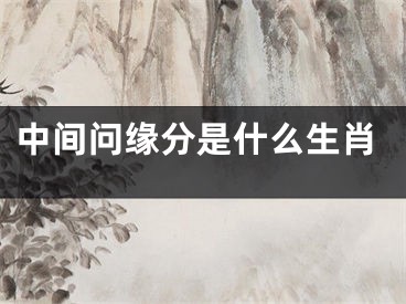 中间问缘分是什么生肖