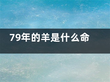 79年的羊是什么命
