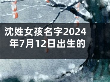 沈姓女孩名字2024年7月12日出生的