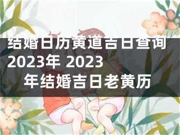 结婚日历黄道吉日查询2023年 2023年结婚吉日老黄历