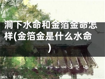 涧下水命和金箔金命怎样(金箔金是什么水命)