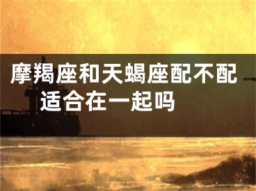 摩羯座和天蝎座配不配 适合在一起吗 