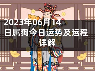 2023年06月14日属狗今日运势及运程详解