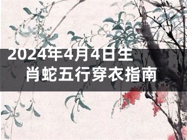 2024年4月4日生肖蛇五行穿衣指南