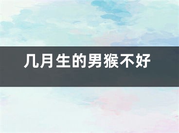 几月生的男猴不好