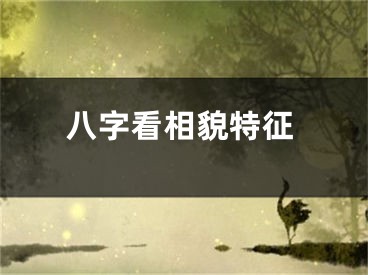 八字看相貌特征