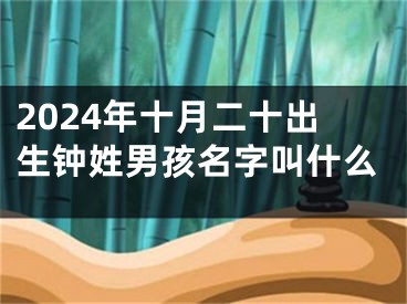 2024年十月二十出生钟姓男孩名字叫什么