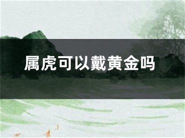 属虎可以戴黄金吗