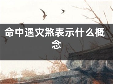 命中遇灾煞表示什么概念