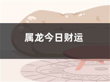属龙今日财运