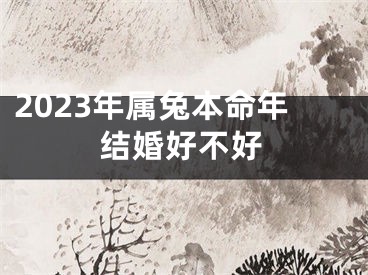2023年属兔本命年结婚好不好