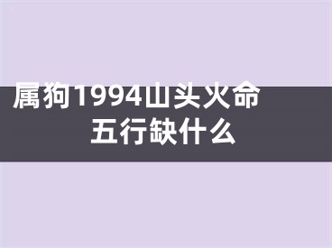 属狗1994山头火命五行缺什么