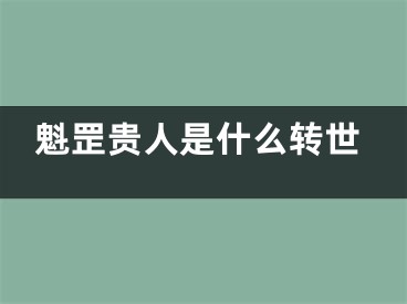 魁罡贵人是什么转世
