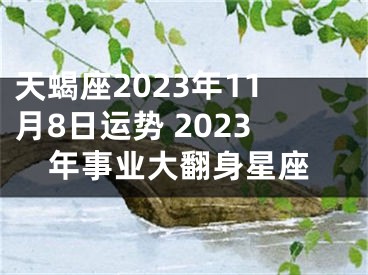 天蝎座2023年11月8日运势 2023年事业大翻身星座