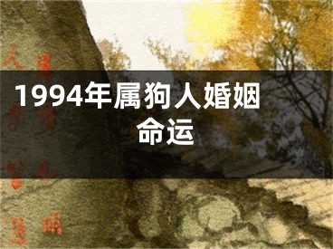 1994年属狗人婚姻命运