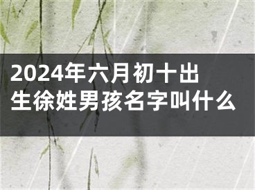2024年六月初十出生徐姓男孩名字叫什么