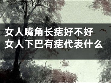 女人嘴角长痣好不好 女人下巴有痣代表什么