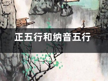 正五行和纳音五行