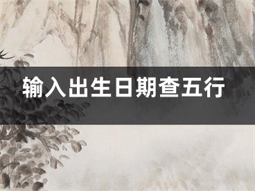 输入出生日期查五行