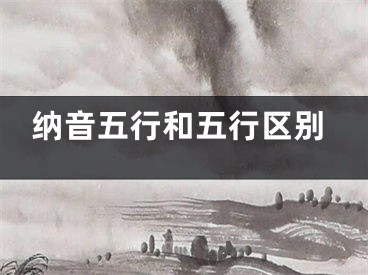 纳音五行和五行区别