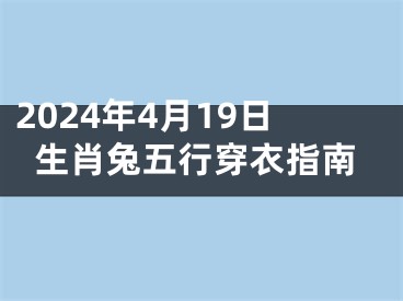 2024年4月19日生肖兔五行穿衣指南