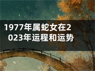 1977年属蛇女在2023年运程和运势