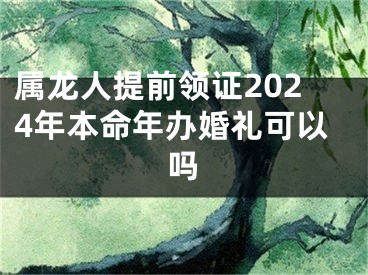 属龙人提前领证2024年本命年办婚礼可以吗
