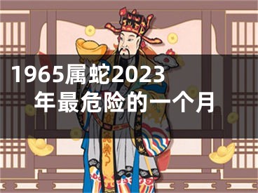 1965属蛇2023年最危险的一个月