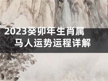2023癸卯年生肖属马人运势运程详解