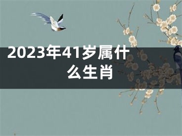 2023年41岁属什么生肖