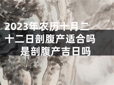 2023年农历十月二十二日剖腹产适合吗 是剖腹产吉日吗