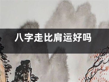 八字走比肩运好吗