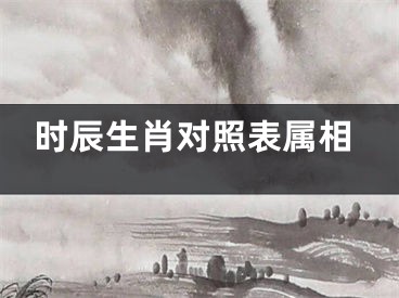 时辰生肖对照表属相