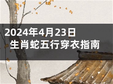 2024年4月23日生肖蛇五行穿衣指南