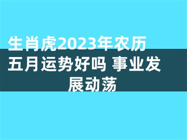 生肖虎2023年农历五月运势好吗 事业发展动荡
