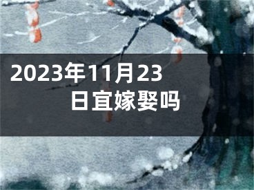 2023年11月23日宜嫁娶吗