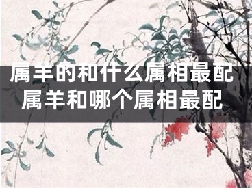 属羊的和什么属相最配属羊和哪个属相最配
