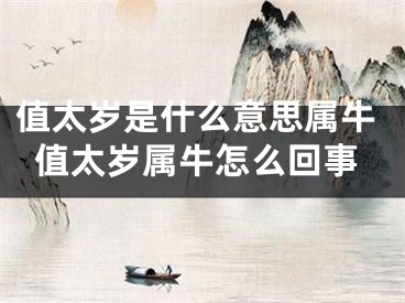 值太岁是什么意思属牛值太岁属牛怎么回事