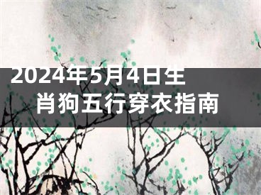 2024年5月4日生肖狗五行穿衣指南