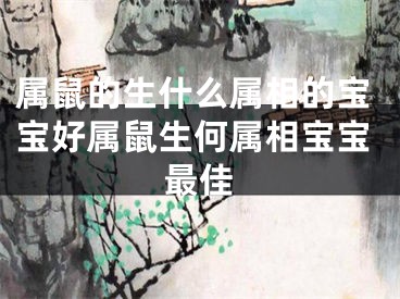 属鼠的生什么属相的宝宝好属鼠生何属相宝宝最佳