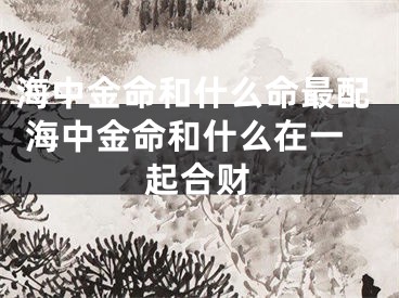 海中金命和什么命最配 海中金命和什么在一起合财