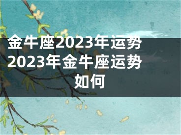 金牛座2023年运势2023年金牛座运势如何