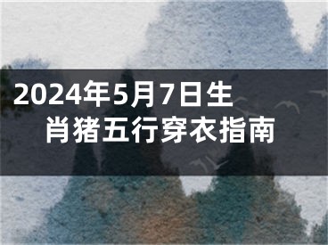 2024年5月7日生肖猪五行穿衣指南