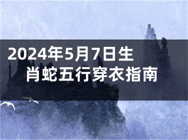 2024年5月7日生肖蛇五行穿衣指南